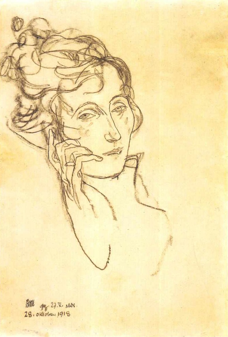 Edith Schiele Dying by Egon Schiele