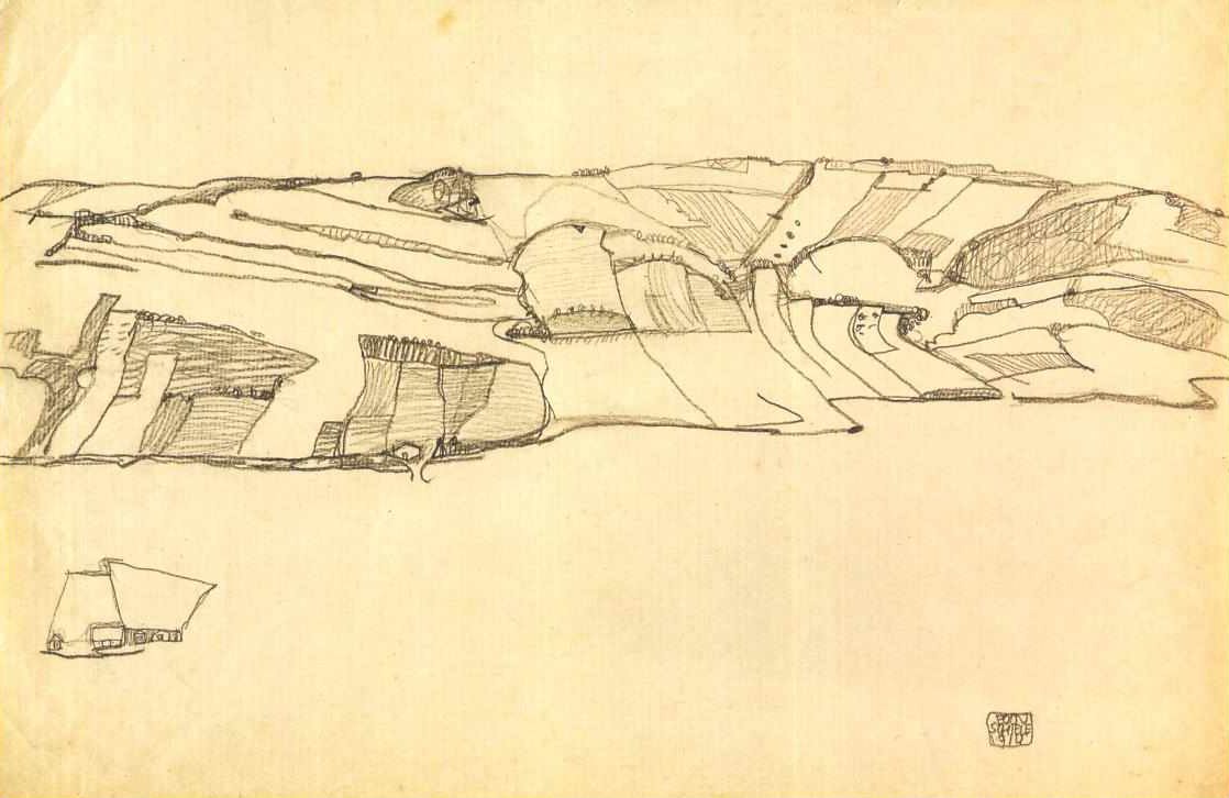 Field Landscape by Egon Schiele