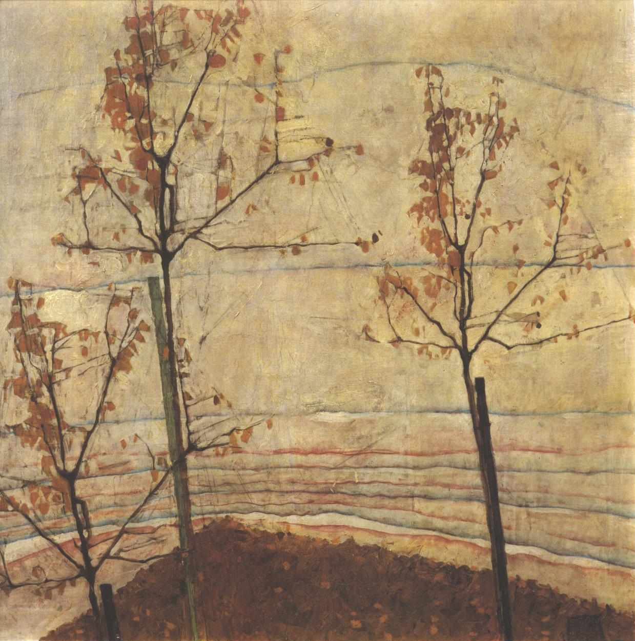 Autumn Trees I by Egon Schiele