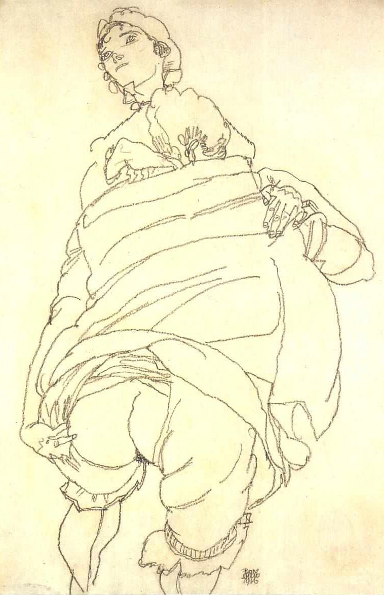 Lesbian Couple by Egon Schiele