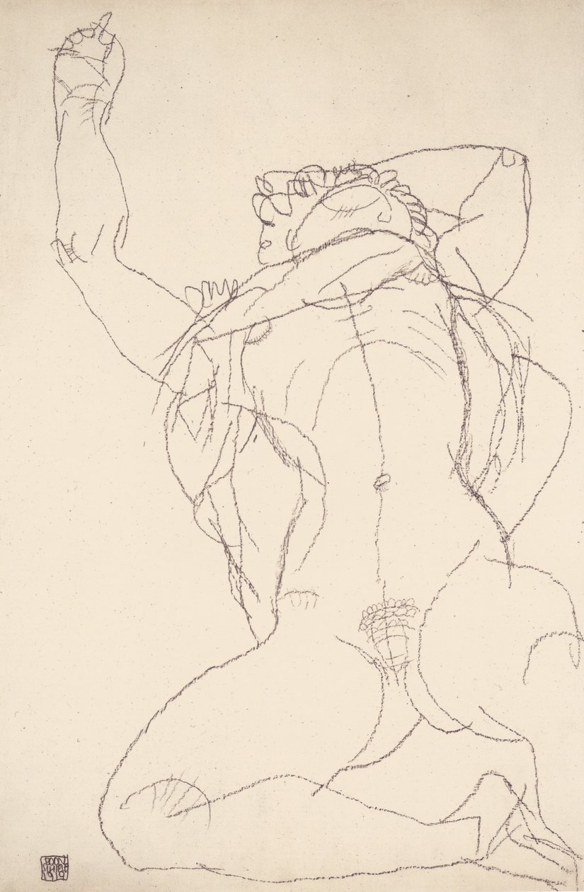 Reclining Nude by Egon Schiele
