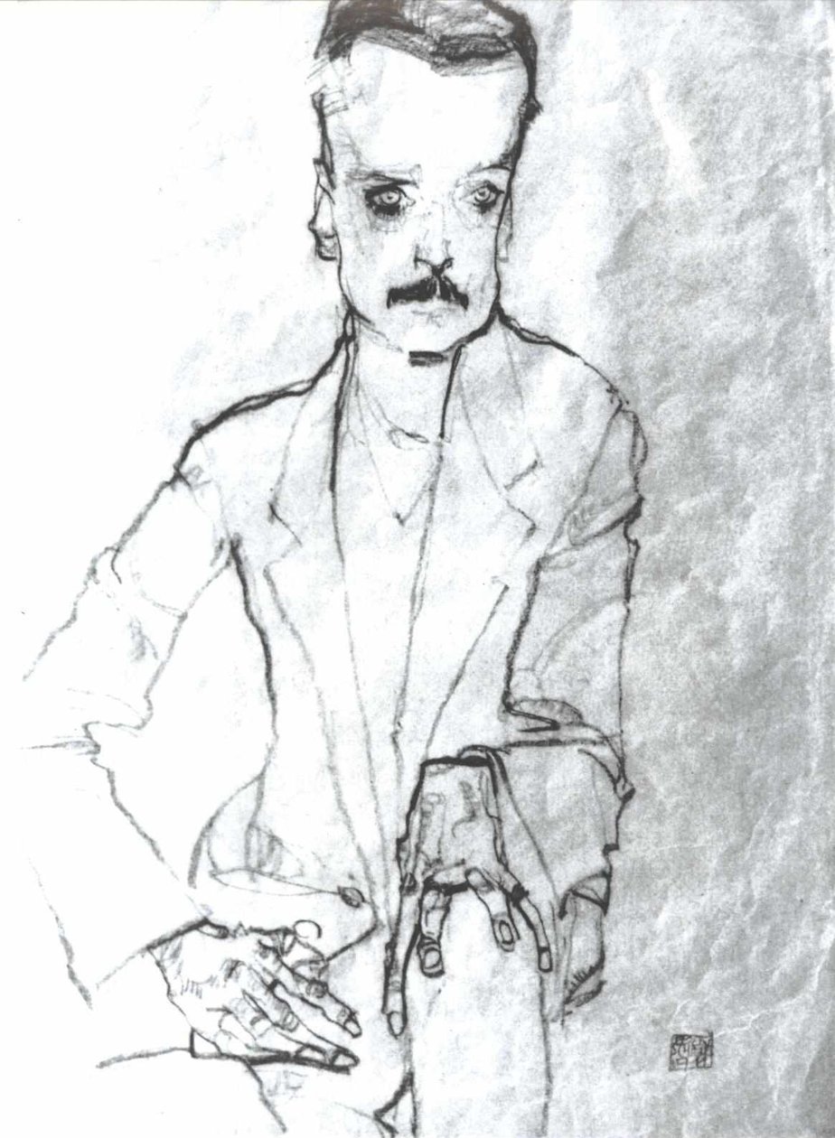 Portrait of Eduard Kosmack by Egon Schiele