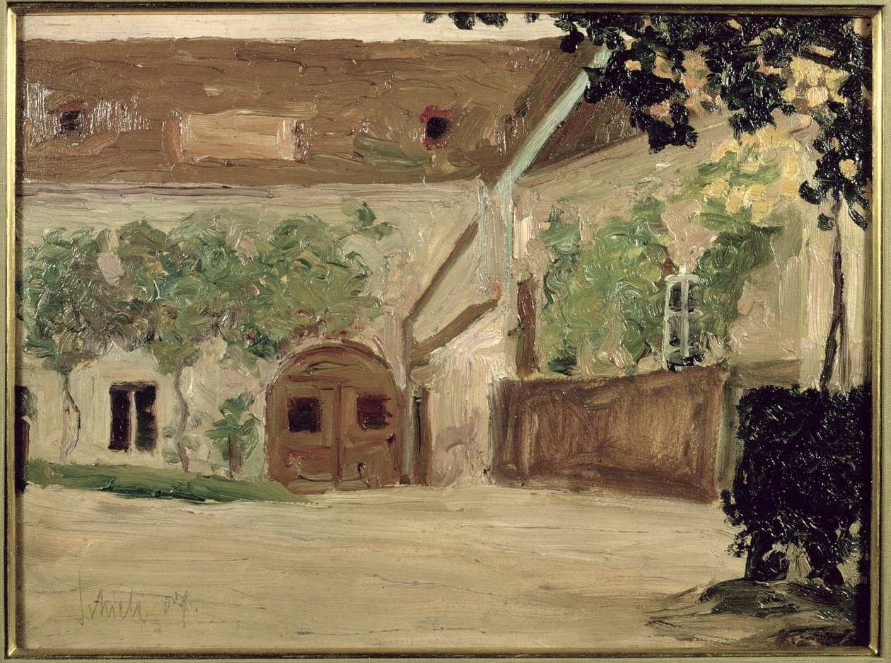 The Joiner Workshop in Klosterneuburg, 1907 by Egon Schiele