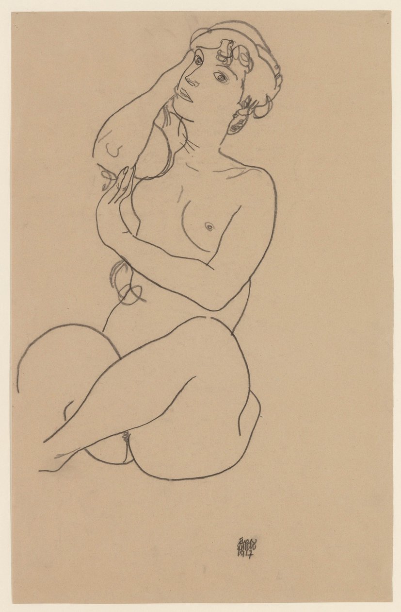 Reclining Nude by Egon Schiele