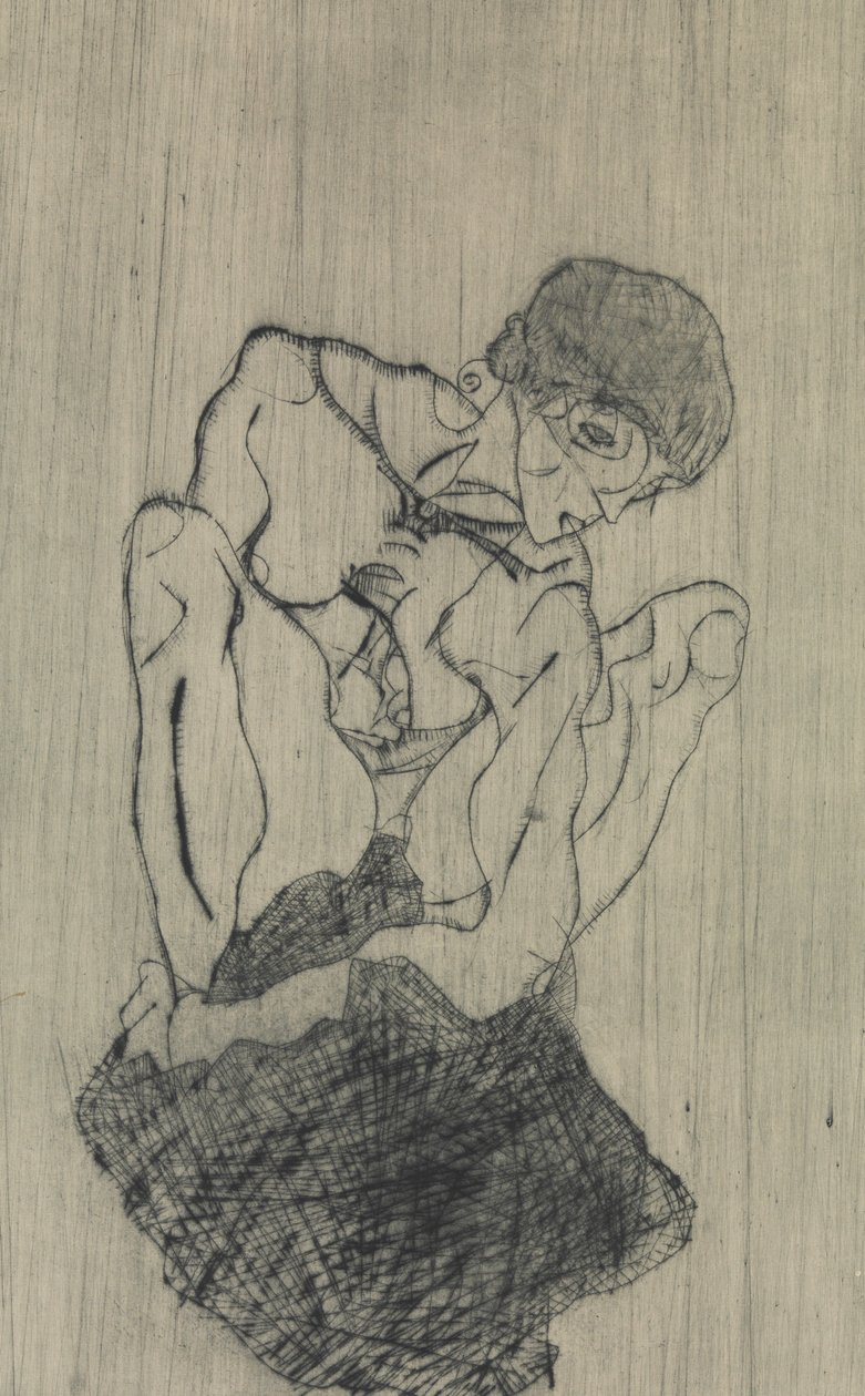 Sorrow by Egon Schiele