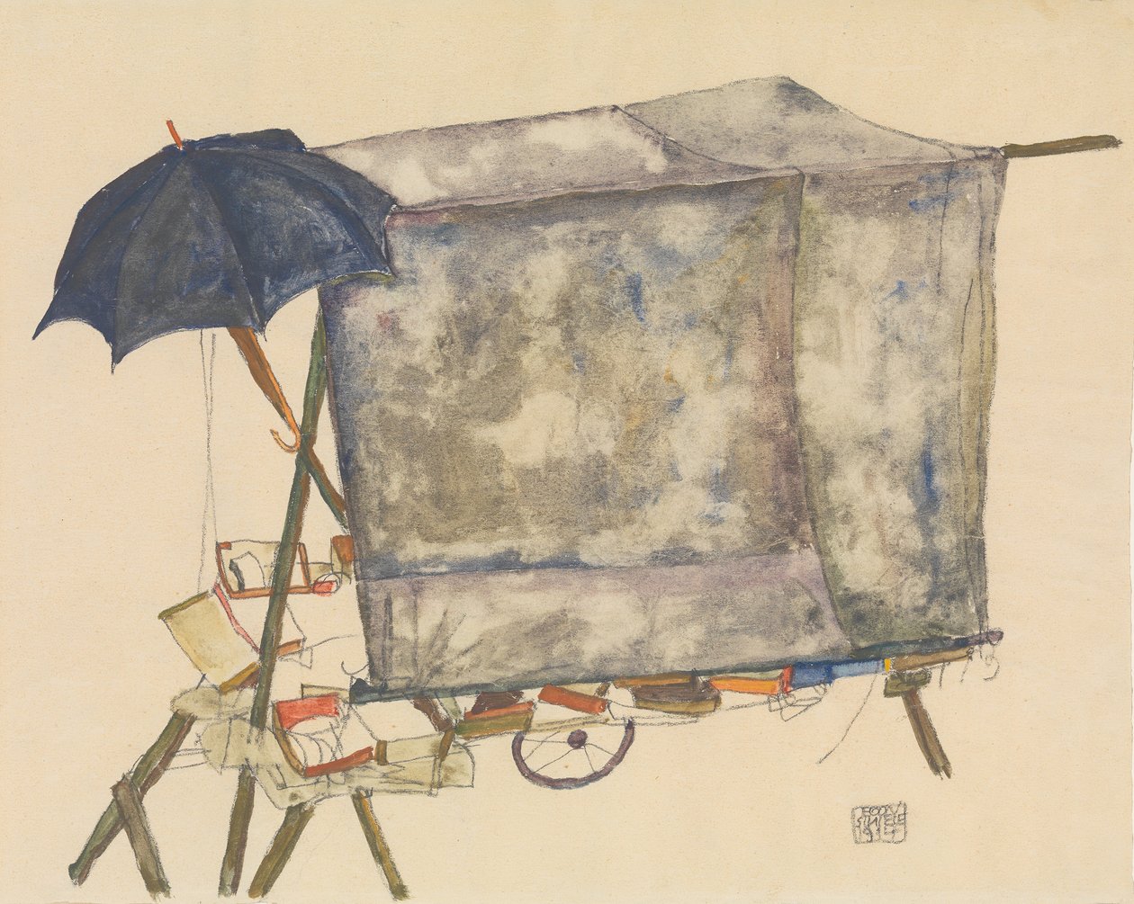 Street Cart by Egon Schiele