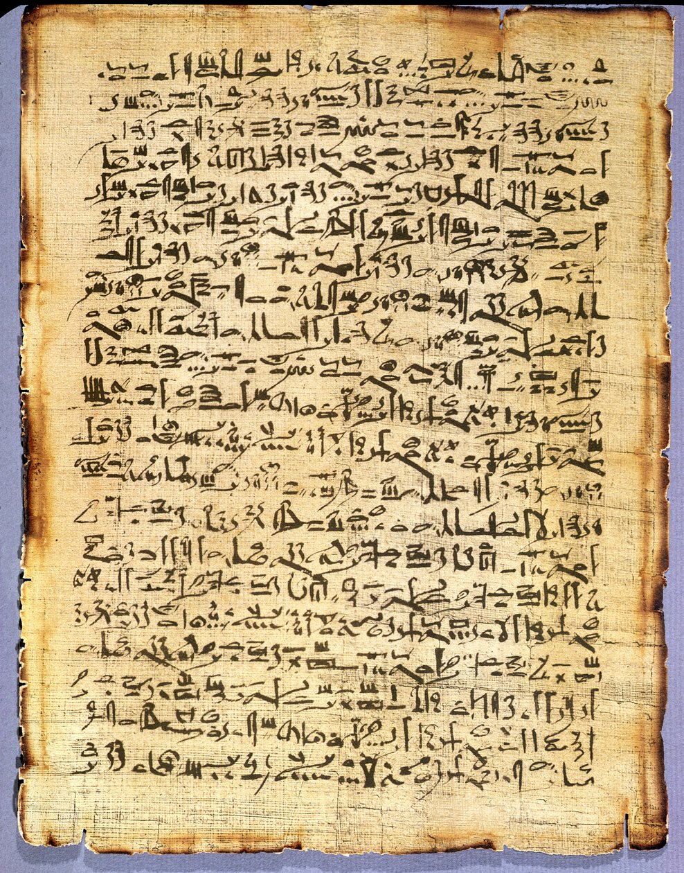 Facsimile Copy of the Edwin Smith Medical Papyrus, Original Dating from c.1600-1500 BC by Egyptian