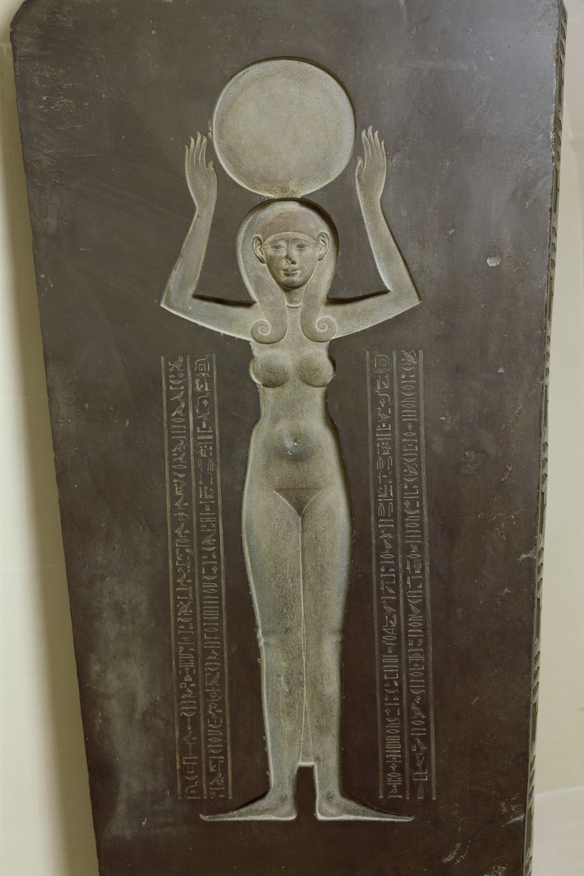 The Goddess Nut Raising the Sun, from the Reverse of the Lid of the Djedhor Sarcophagus by Egyptian