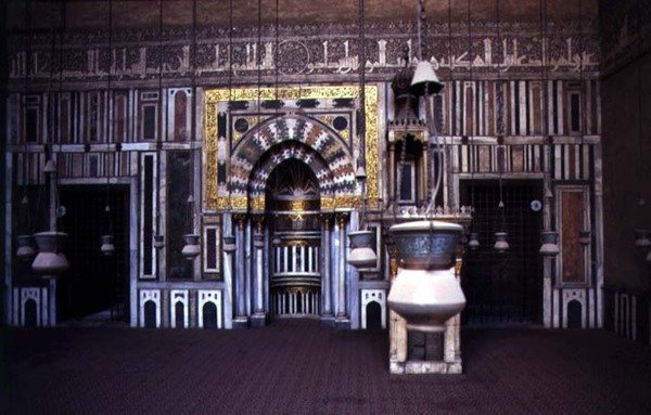 View of the Mihrab and the Minbar by Egyptian