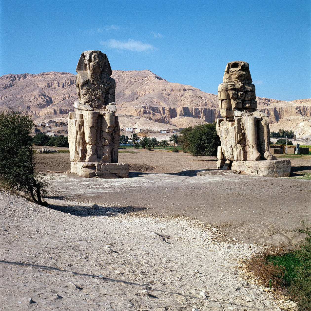 The Colossi of Memnon, Statues of Amenhotep III by Egyptian 18th Dynasty