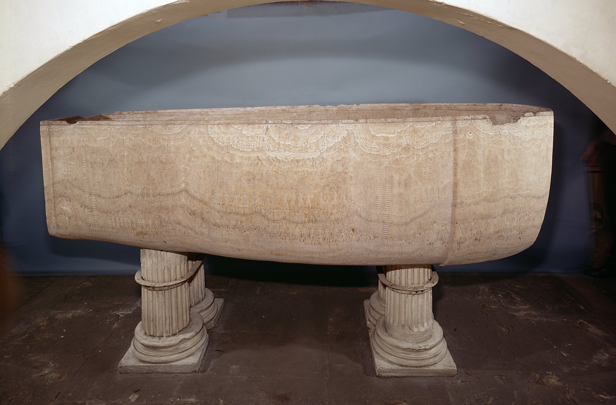 The sarcophagus of Seti I, side view, c.1300 BC by Egyptian 19th Dynasty