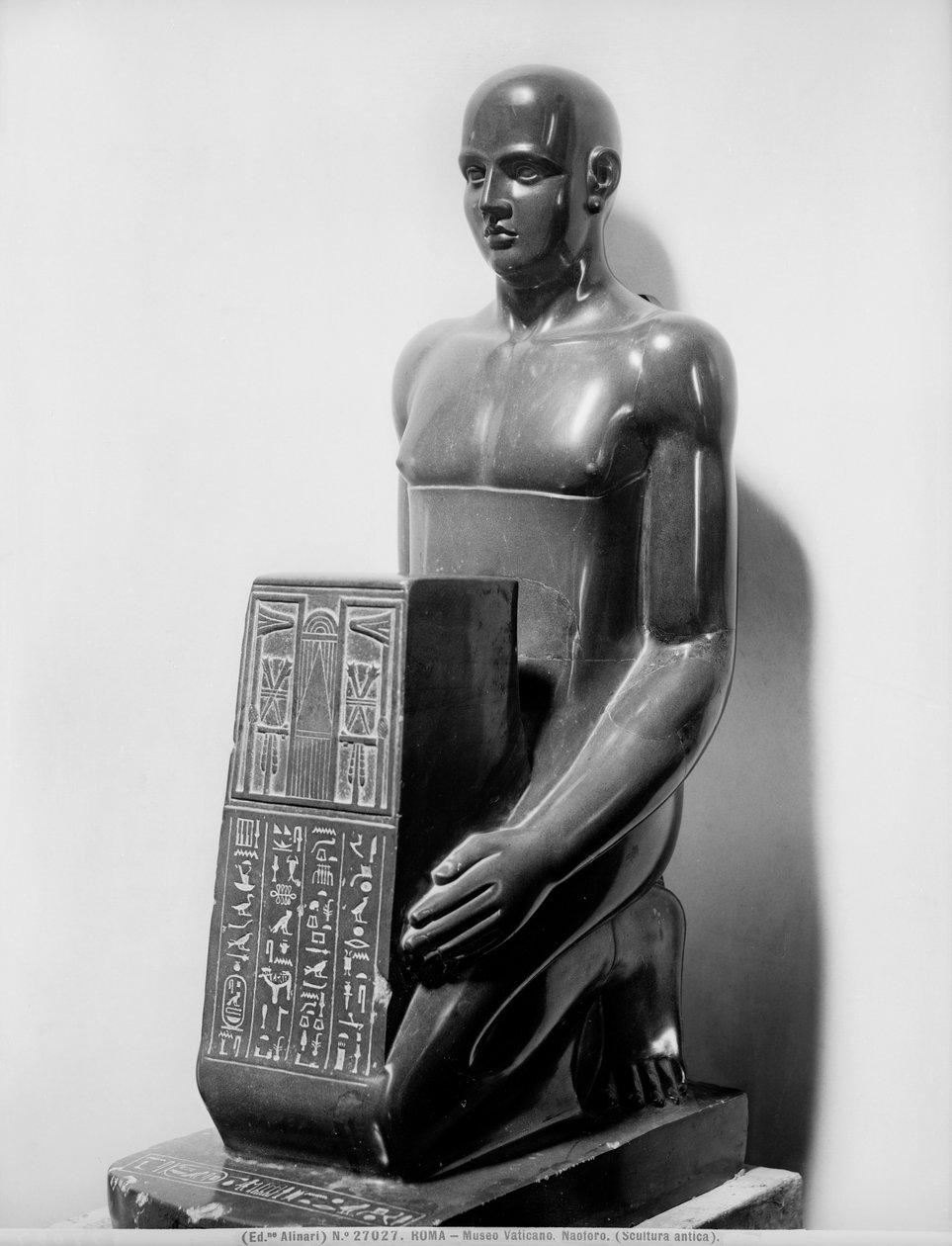 Naophorous Statue of a Man by Egyptian