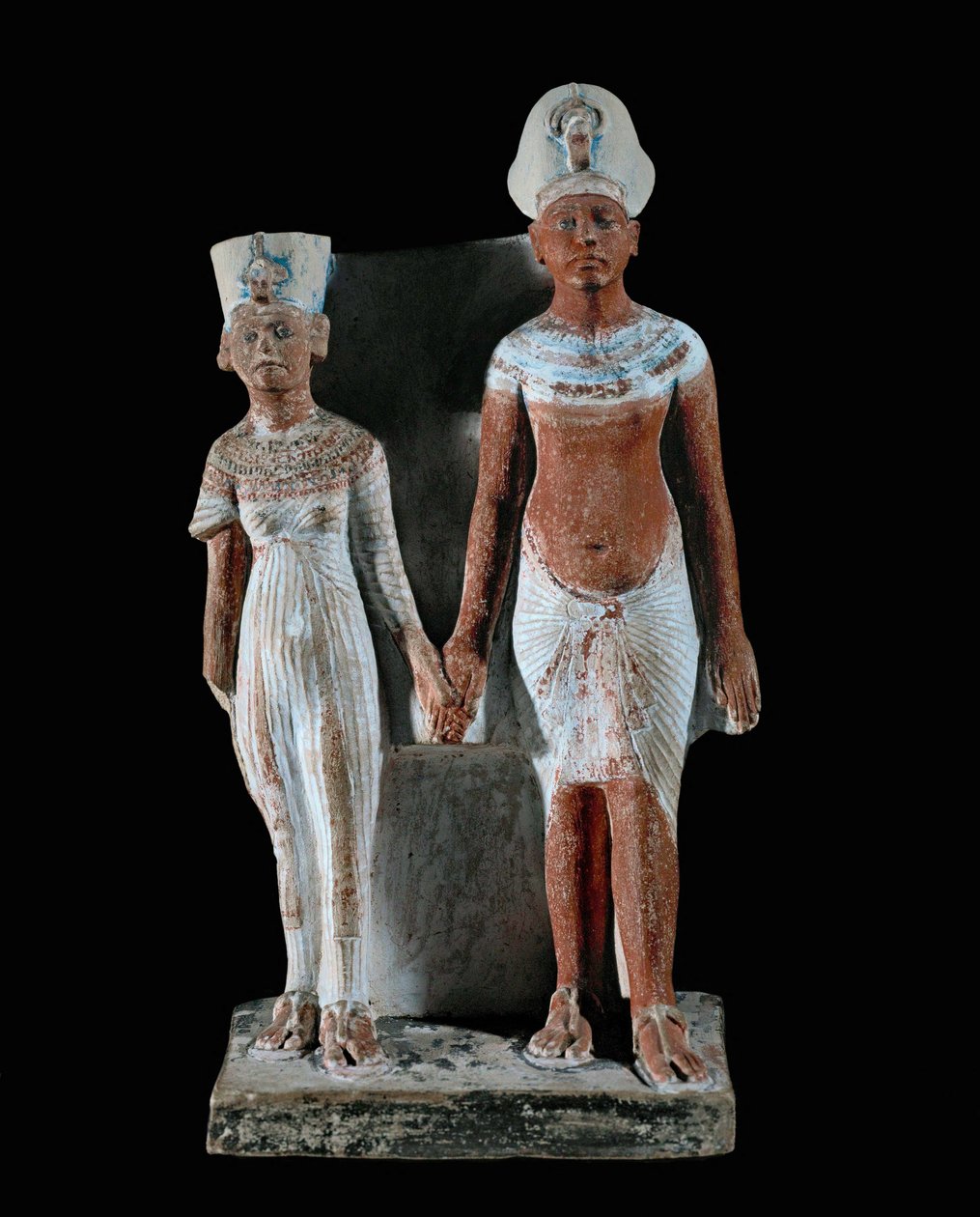 Figurines of Akhnaton and Nefertiti by Egyptian 18th Dynasty