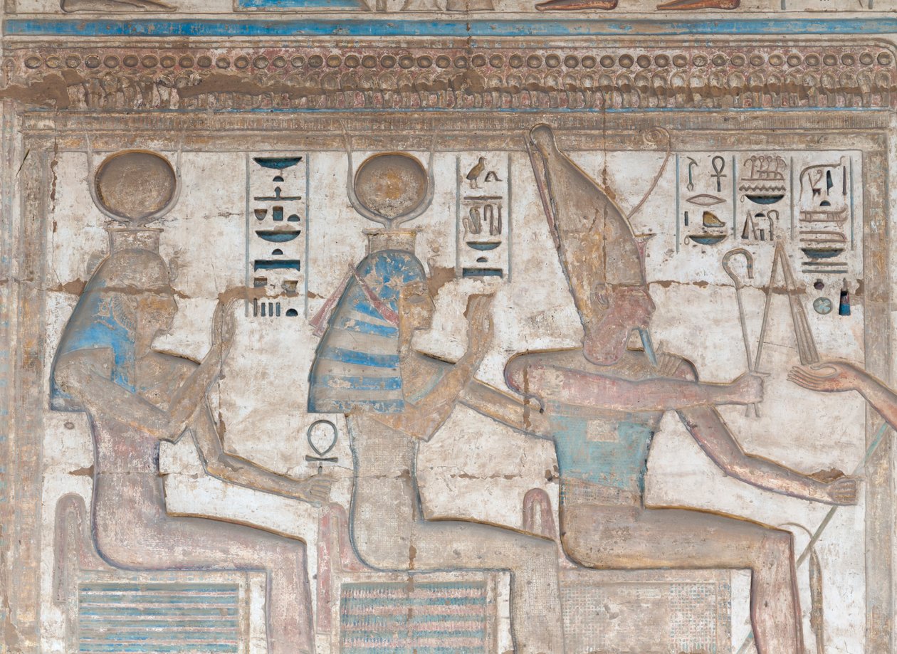 Painted Relief Image on the Wall by Egyptian 20th Dynasty