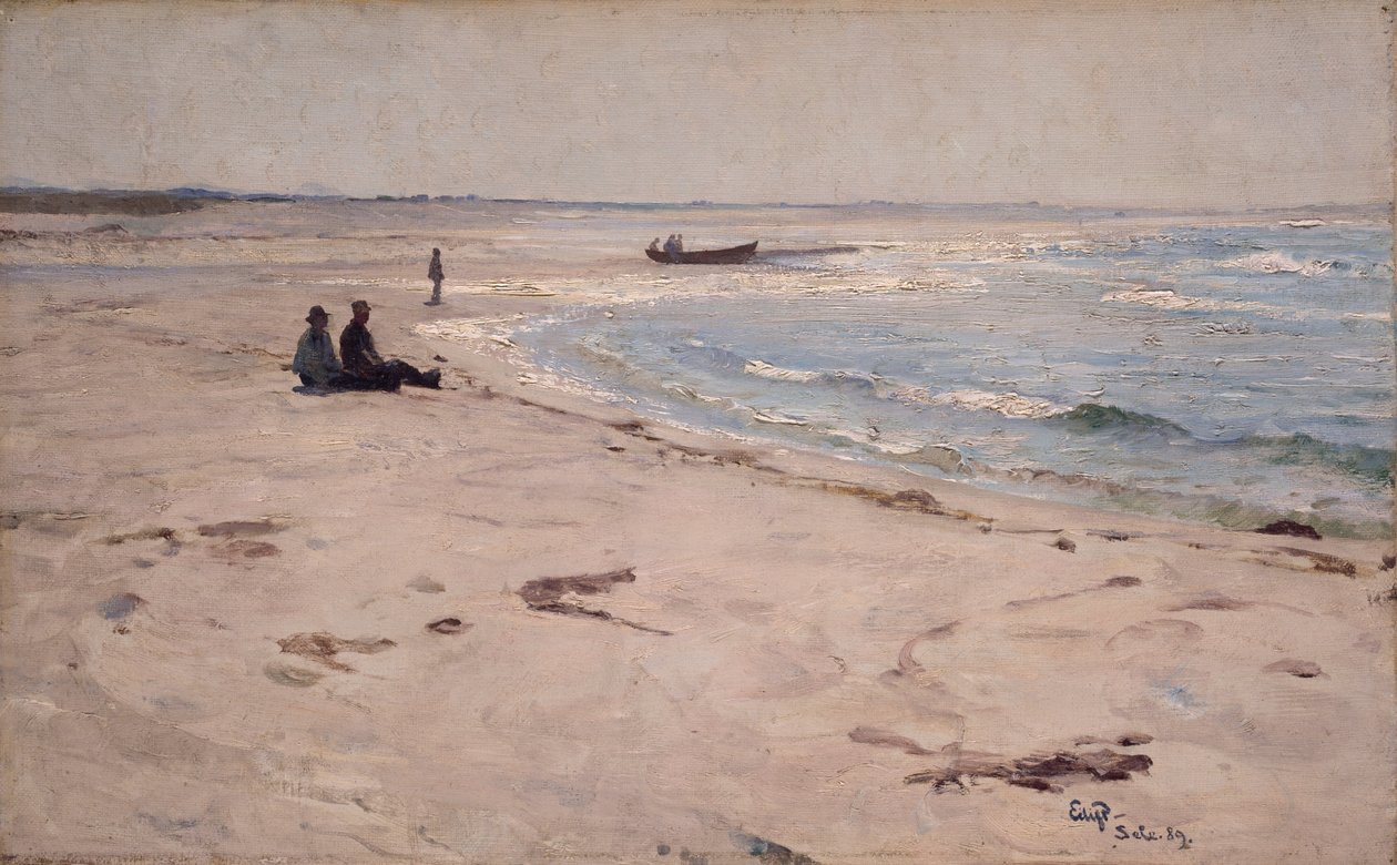On the Beach at Sele by Hjalmer Eilif Emanuel Peterssen