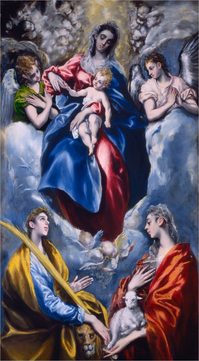 Madonna and Child with Saint Martina and Saint Agnes by El Greco