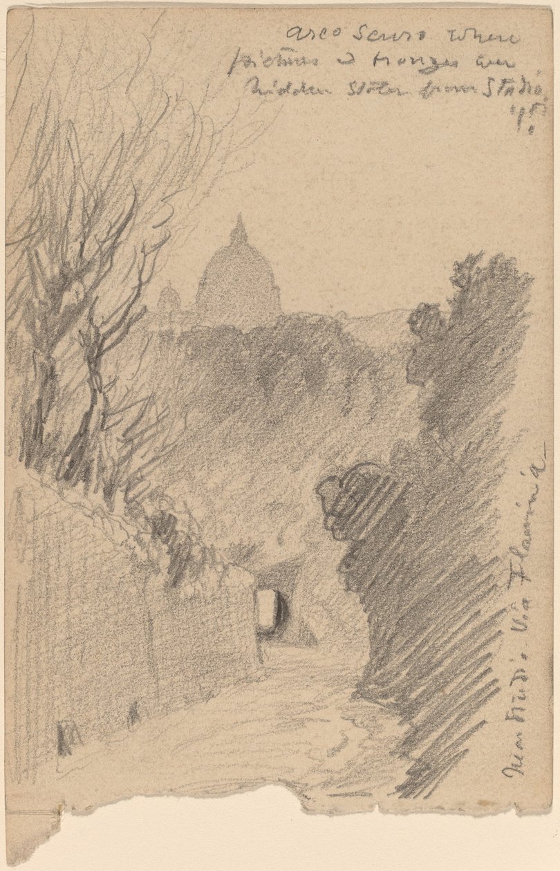 Arco Oscuro--Over the Via Flaminia by Elihu Vedder