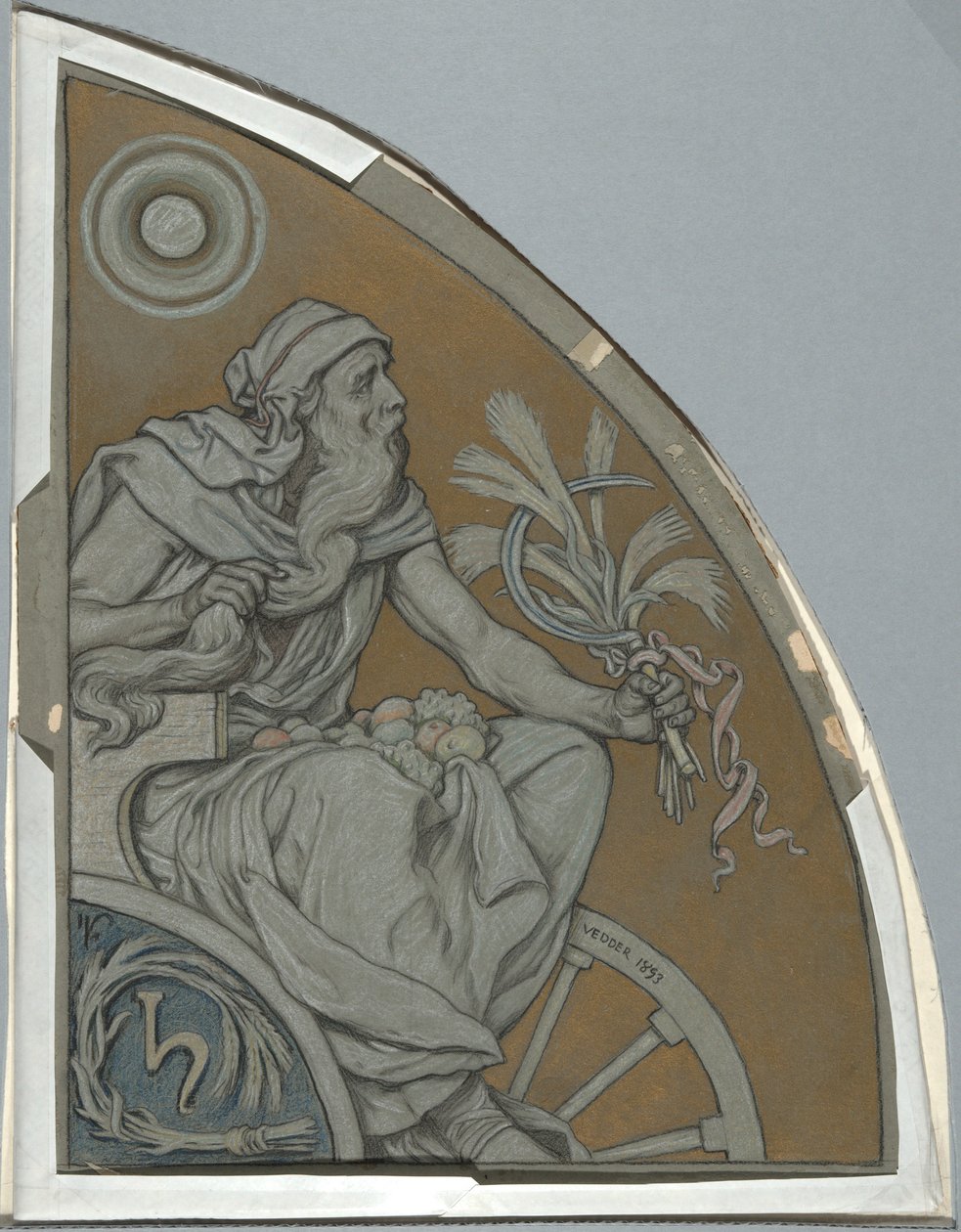Cartoon for Saturn by Elihu Vedder