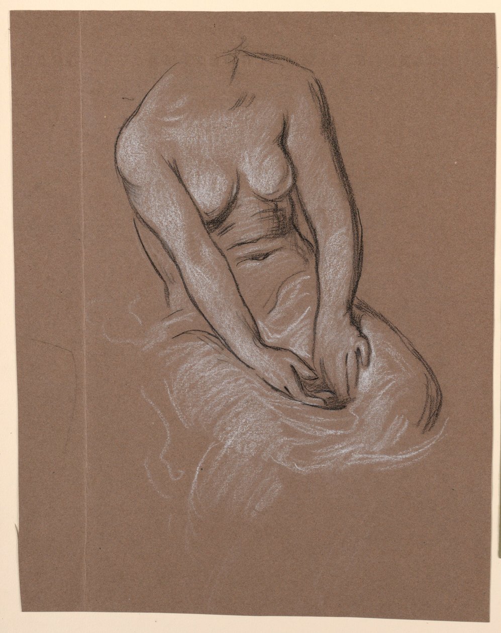 Female torso study, ca. 1885 by Elihu Vedder