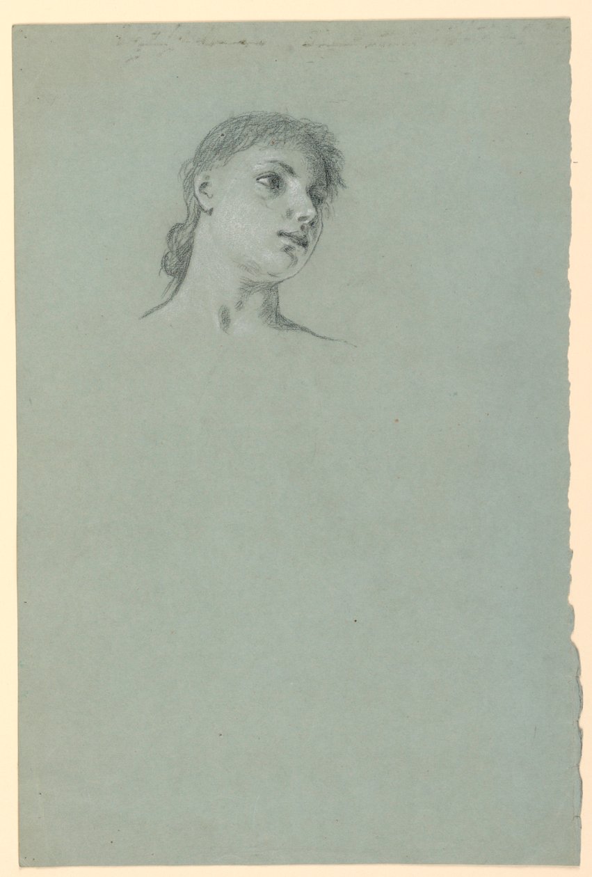 Study of a Girl, ca. 1885 by Elihu Vedder