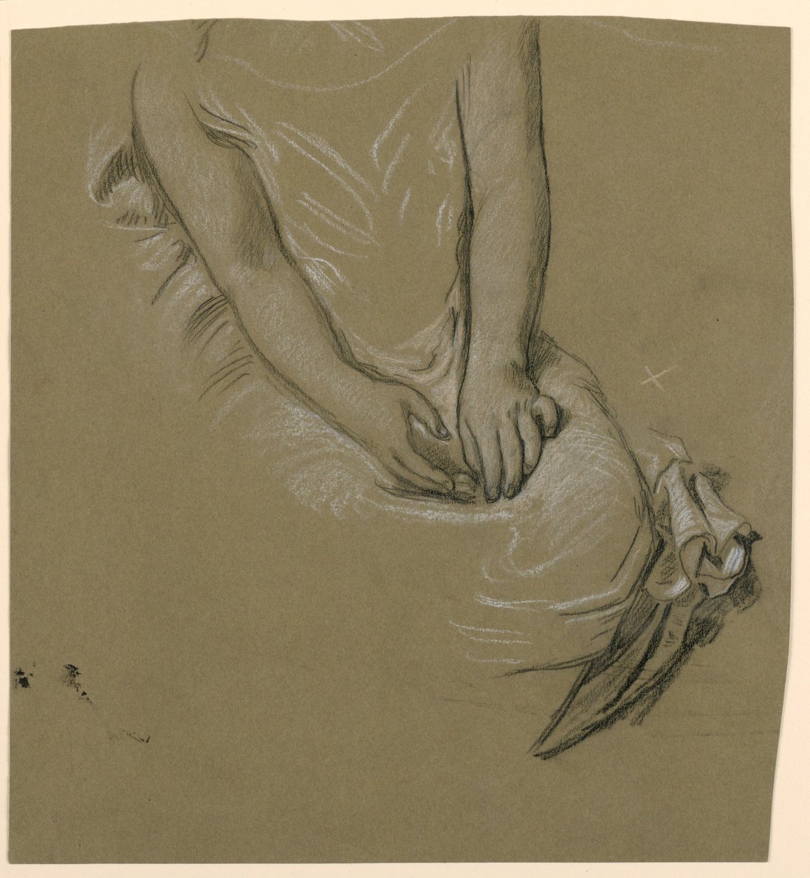 Female torso study, ca. 1885 by Elihu Vedder