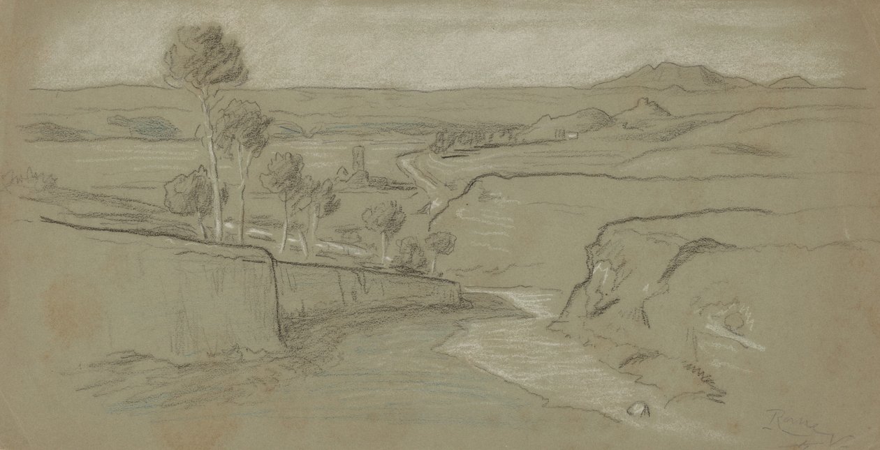 Roman Landscape by Elihu Vedder