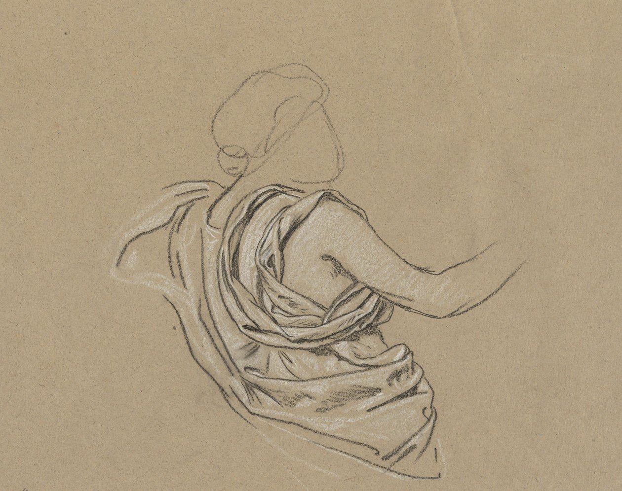 Study for Figure of Autumn by Elihu Vedder