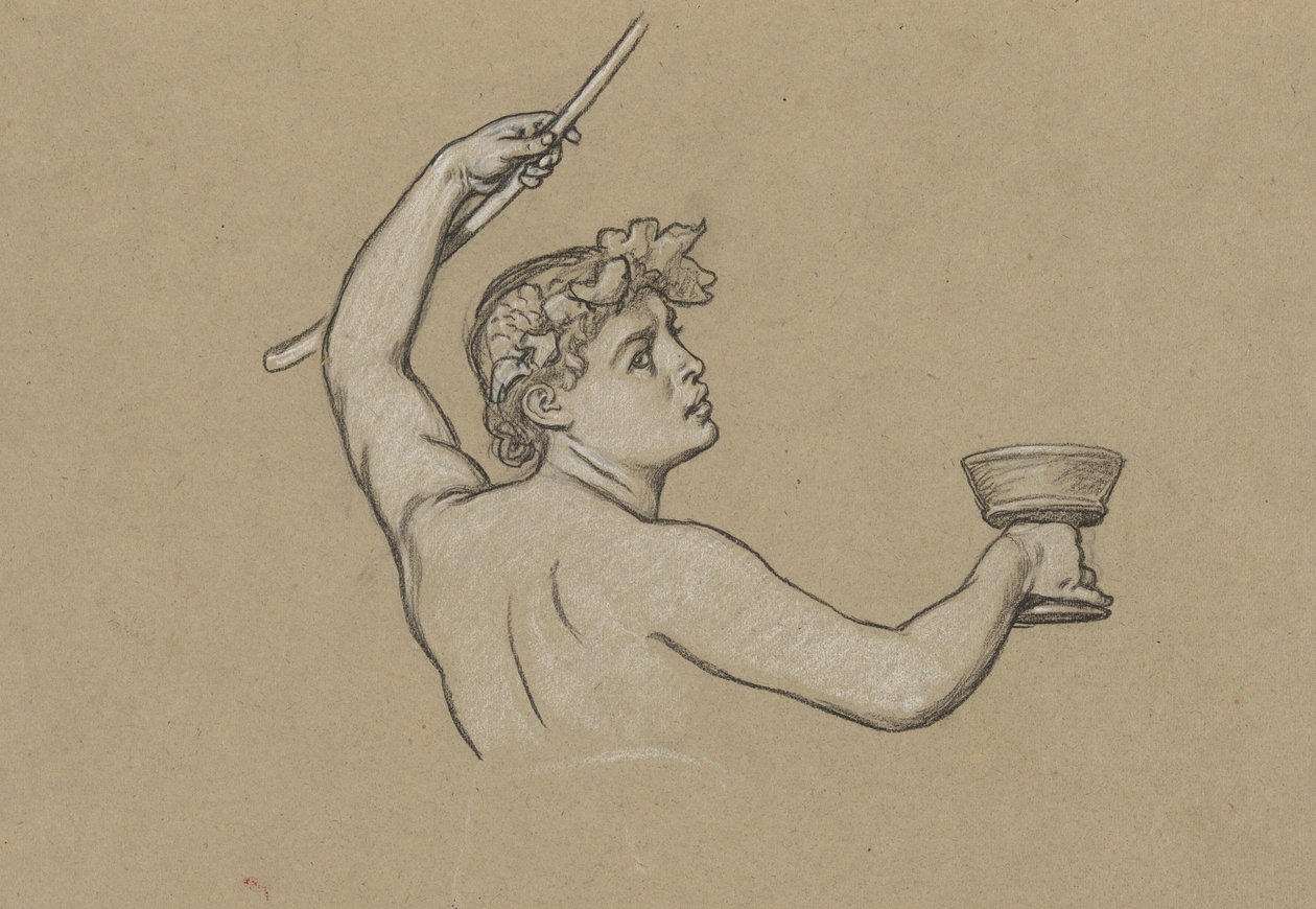 Study for Figure of Autumn by Elihu Vedder