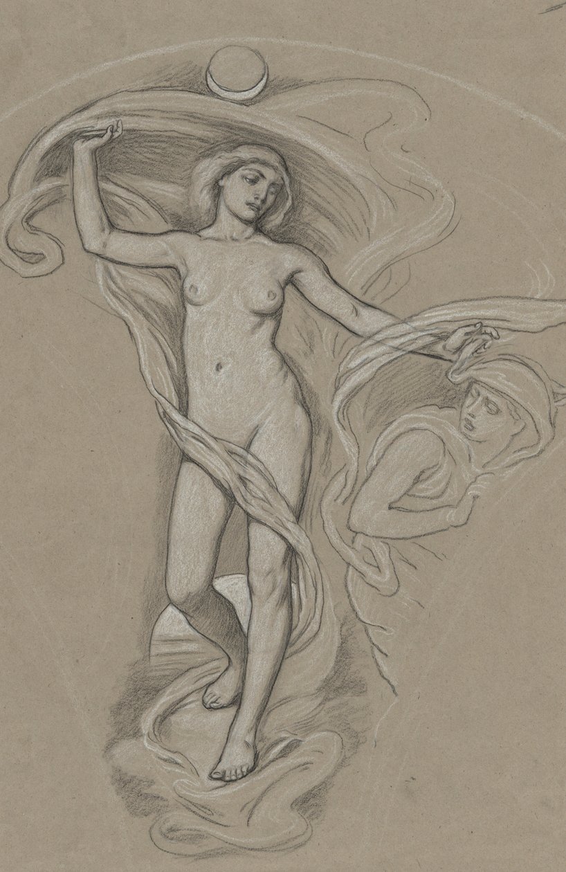 Study for Luna by Elihu Vedder