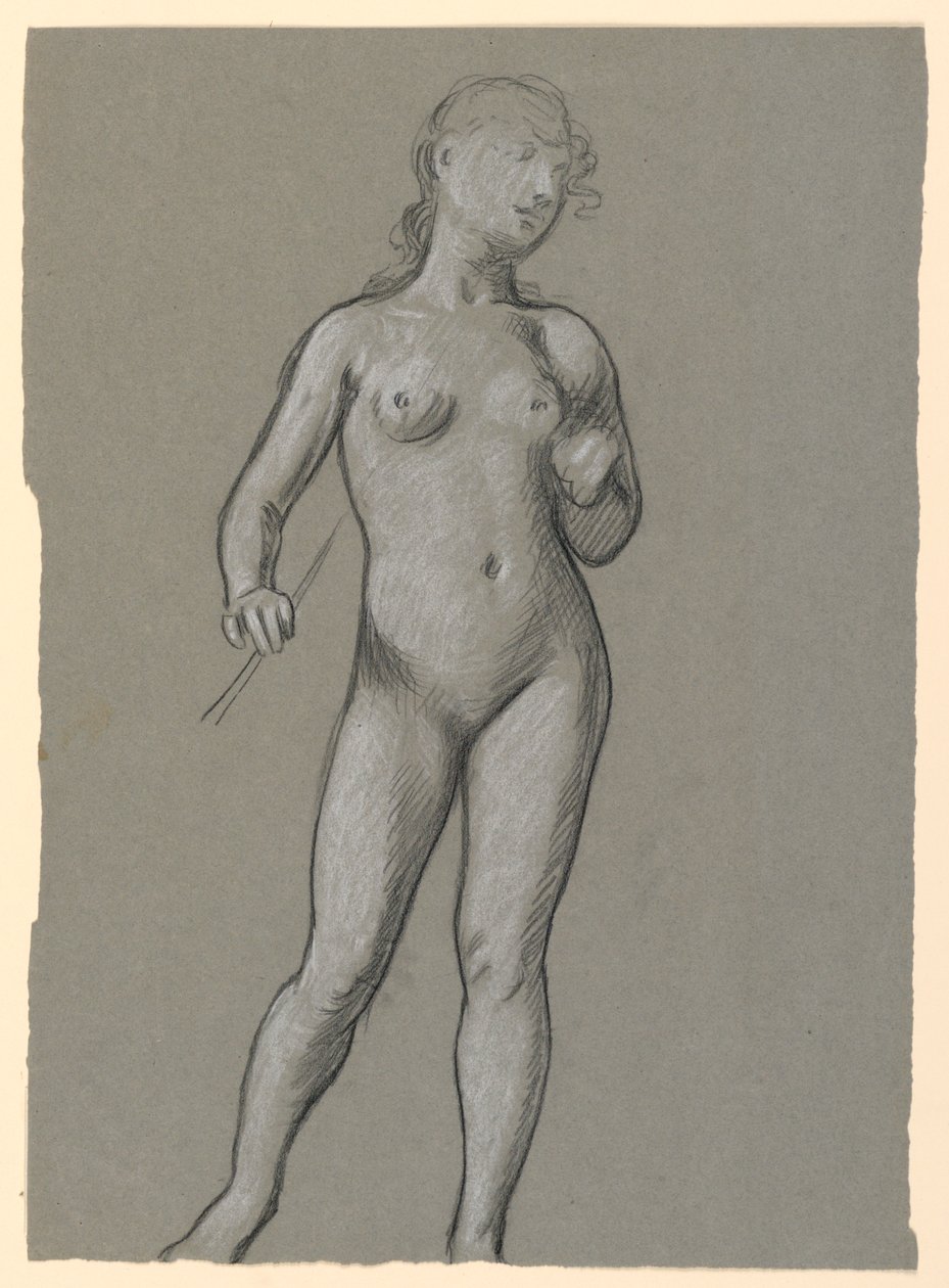 Study of Female Nude by Elihu Vedder