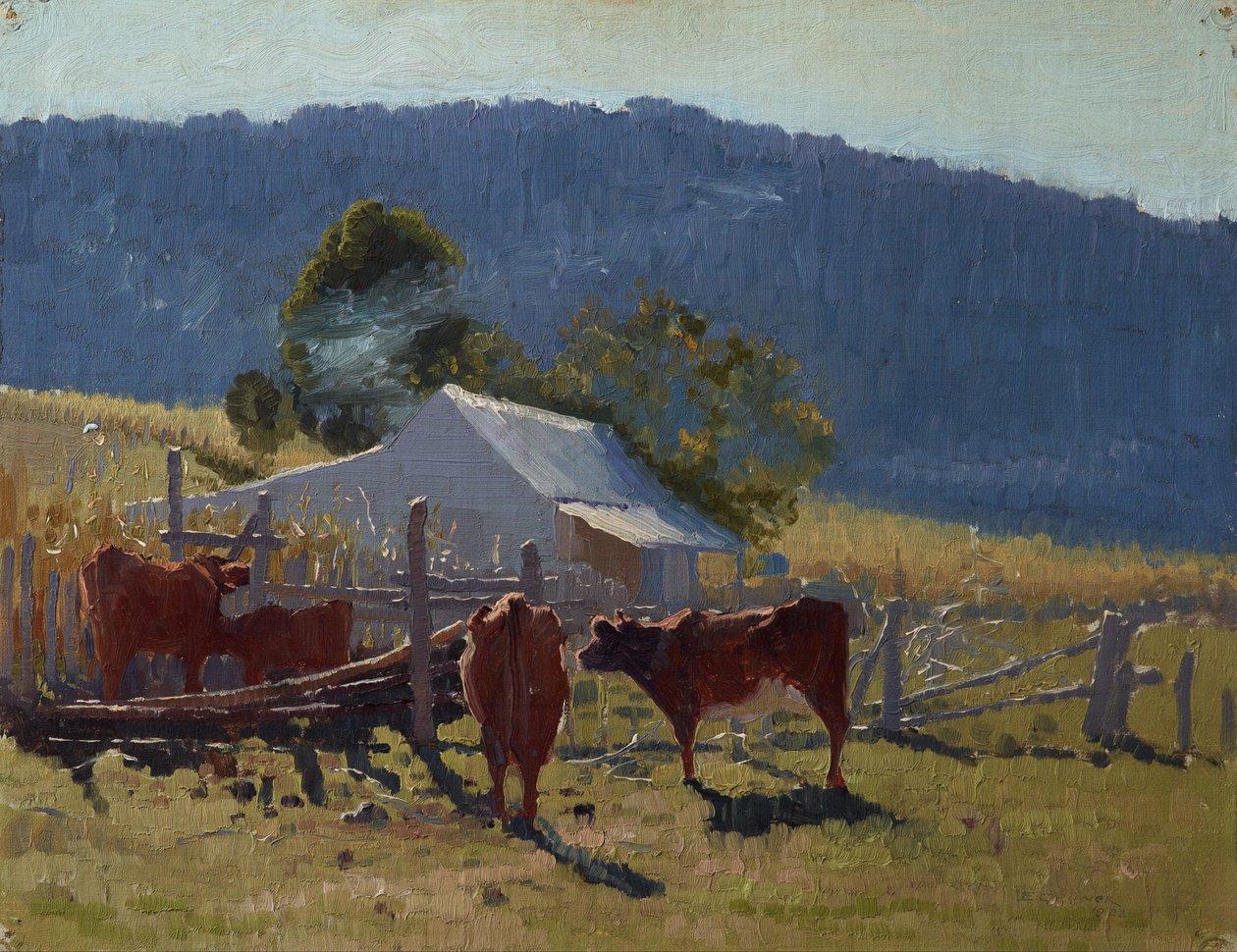 Milking Time (Araluen Valley) by Elioth Gruner