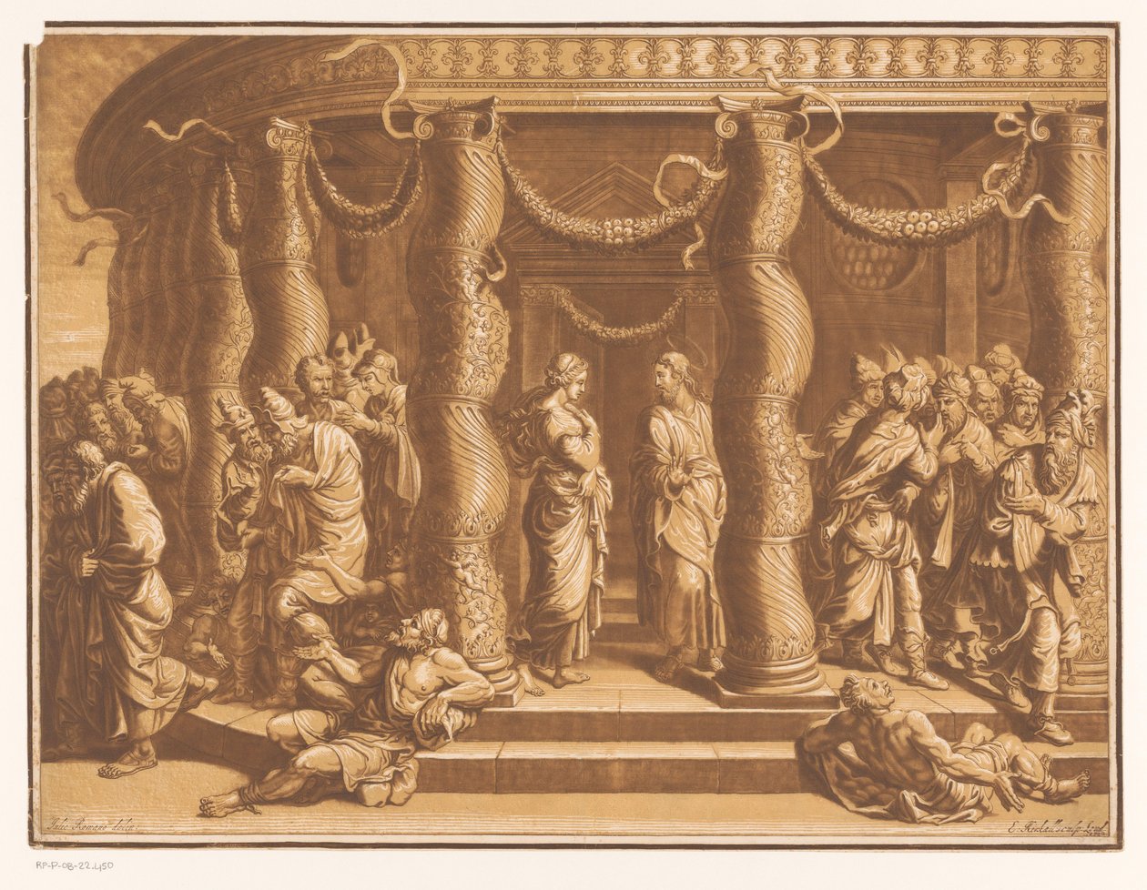 Christ and the Adulterous Woman by Elisha Kirkall
