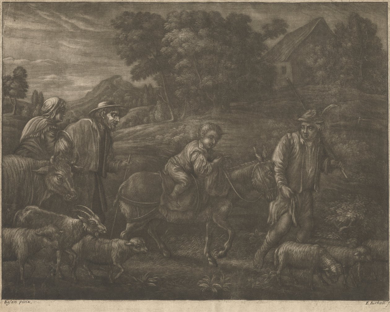 Flight into Egypt by Elisha Kirkall