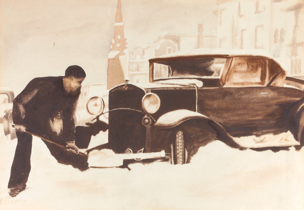 Digging Out Car by Elizabeth R. Dewey