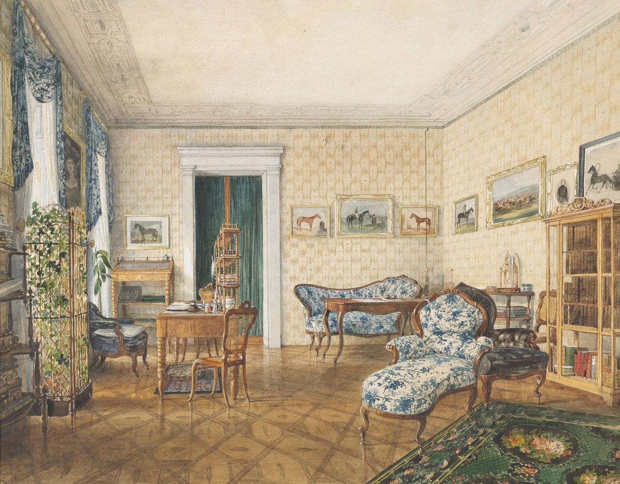 Drawing Room of a Sportsman by Emanuel Stöckler