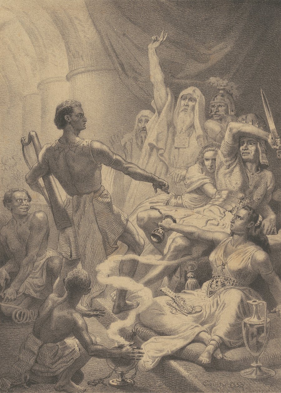 David Playing before Saul by Emanuel Gottlieb Leutze