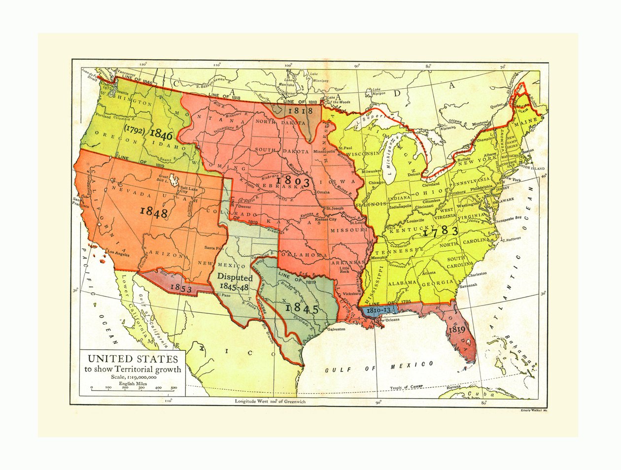 Growth Map of United States by Emery Walker