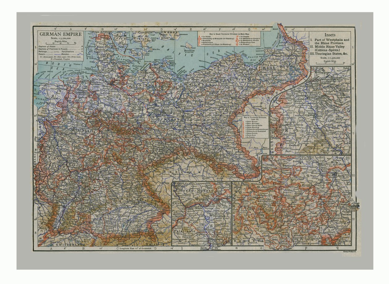Map of the German Empire by Emery Walker