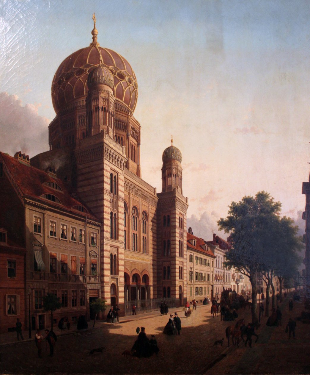 The New Synagogue in Oranienburger Street by Emil Pierre Joseph de Cauwer
