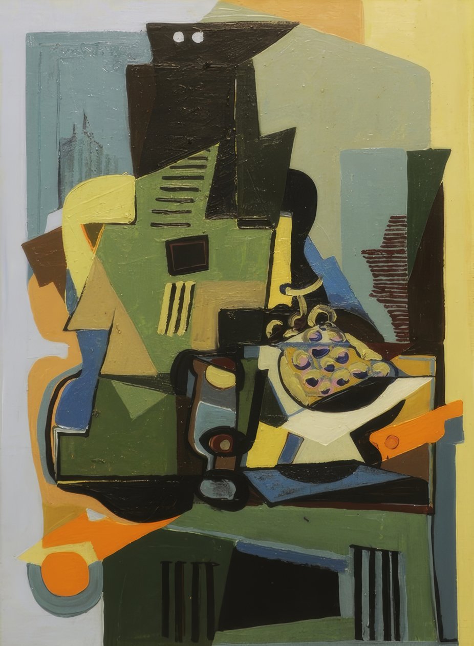 Still Life with Guitar by Emil Filla