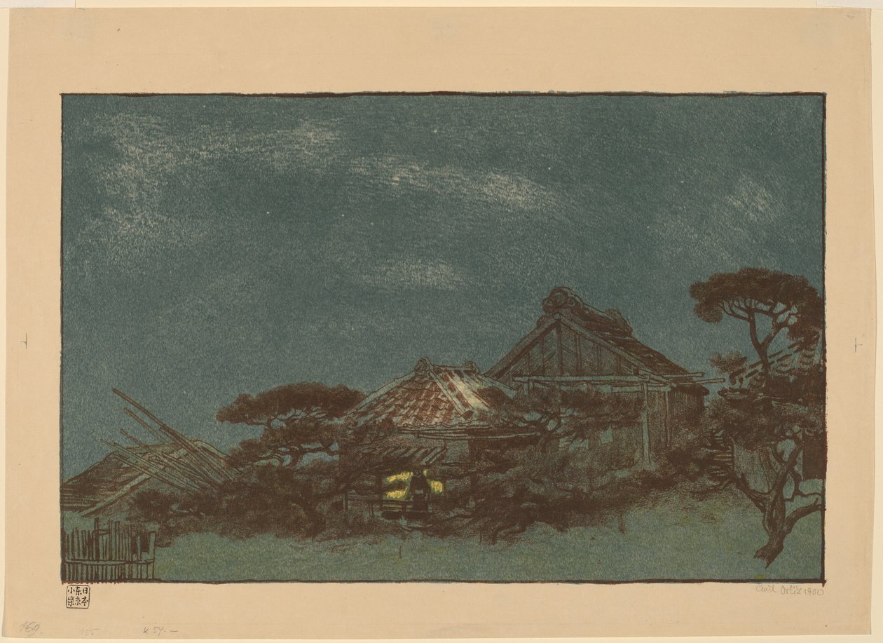 Evening in Fukagawa by Emil Orlik