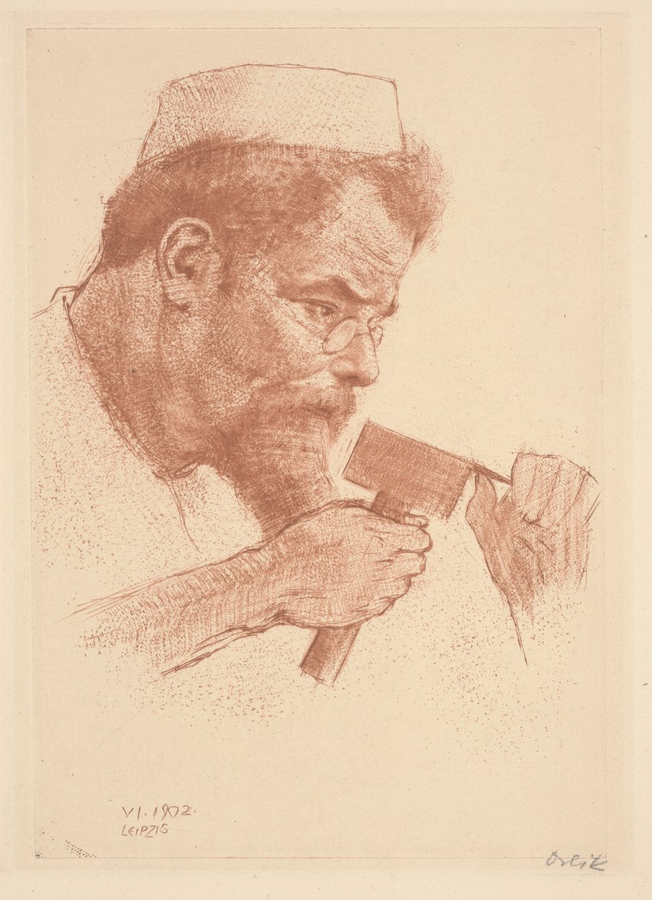 Max Klinger at Work by Emil Orlik