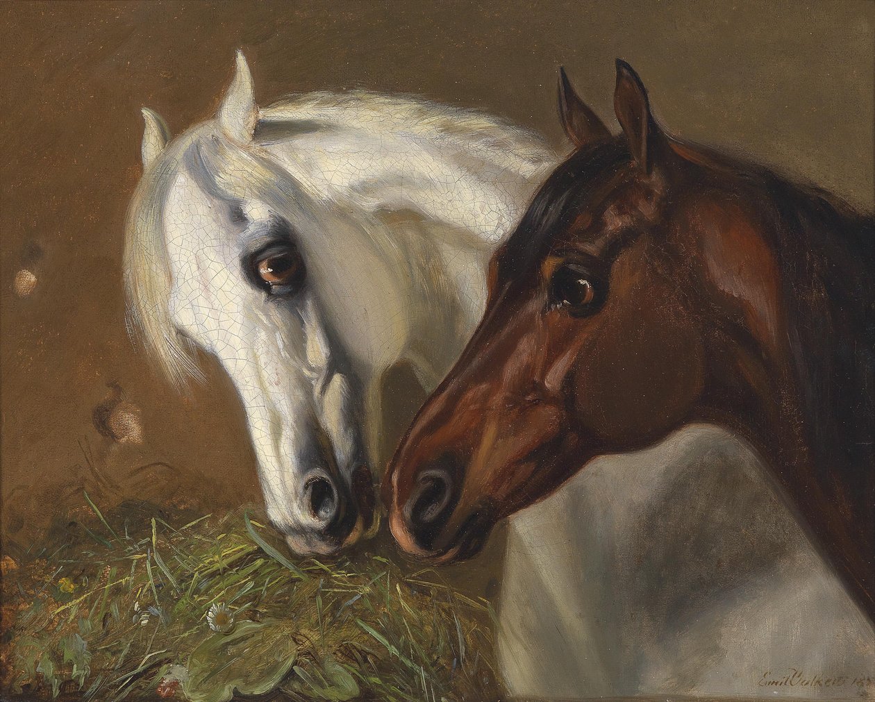 Two Horse Heads by Emil Volkers