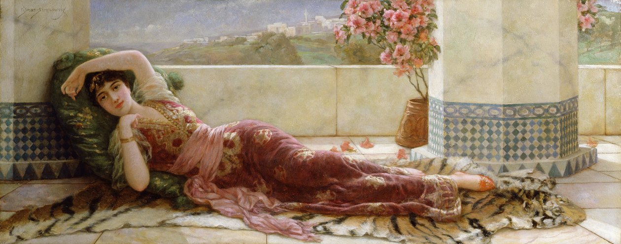 Classical Reclining Girl by Emile Eismann Semenowski