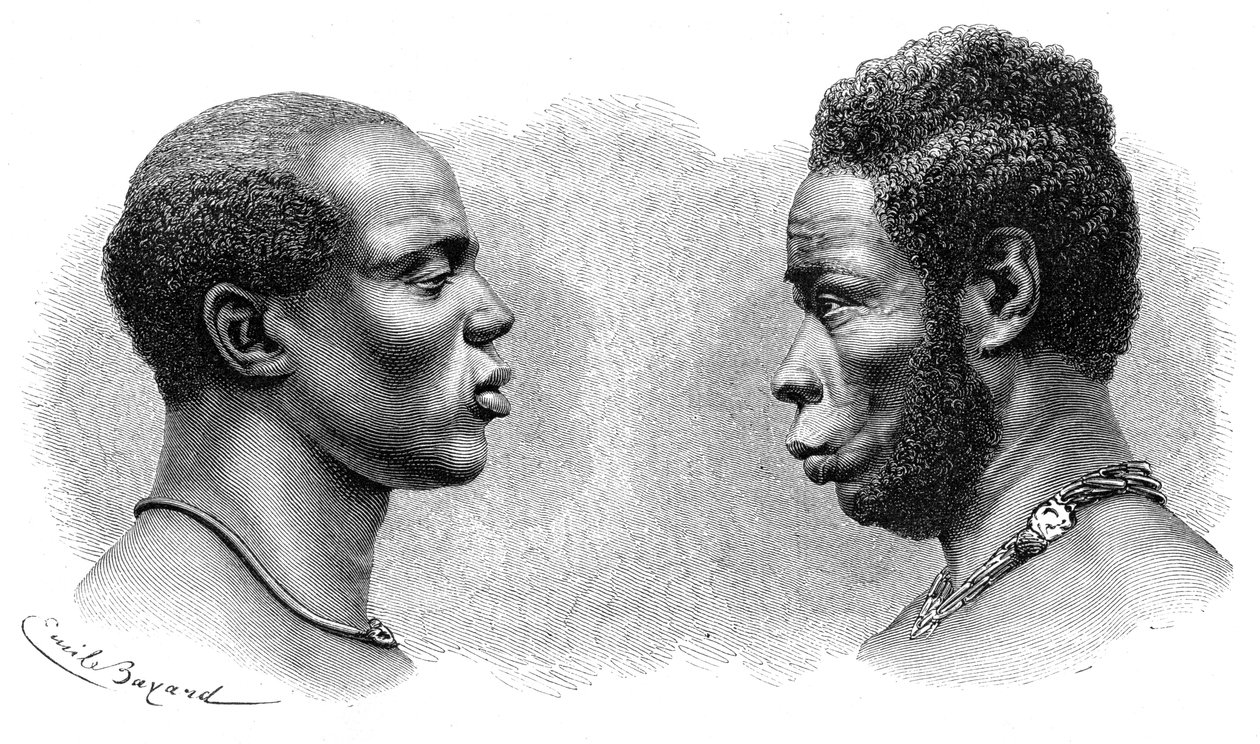 Two Men from French Guinea, c. 1850-1890 by Emile Antoine Bayard