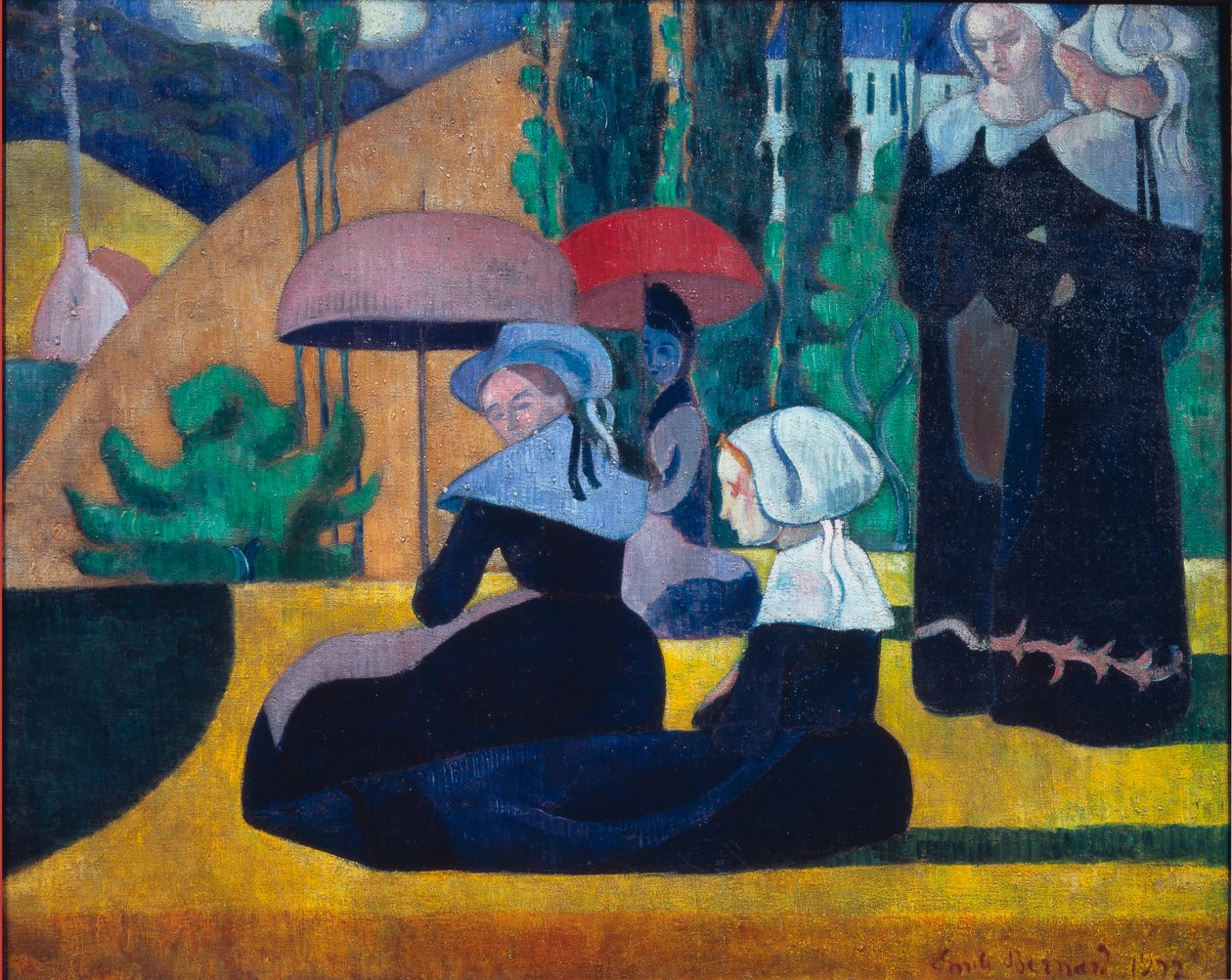 Breton Women in the Shade by Emile Bernard