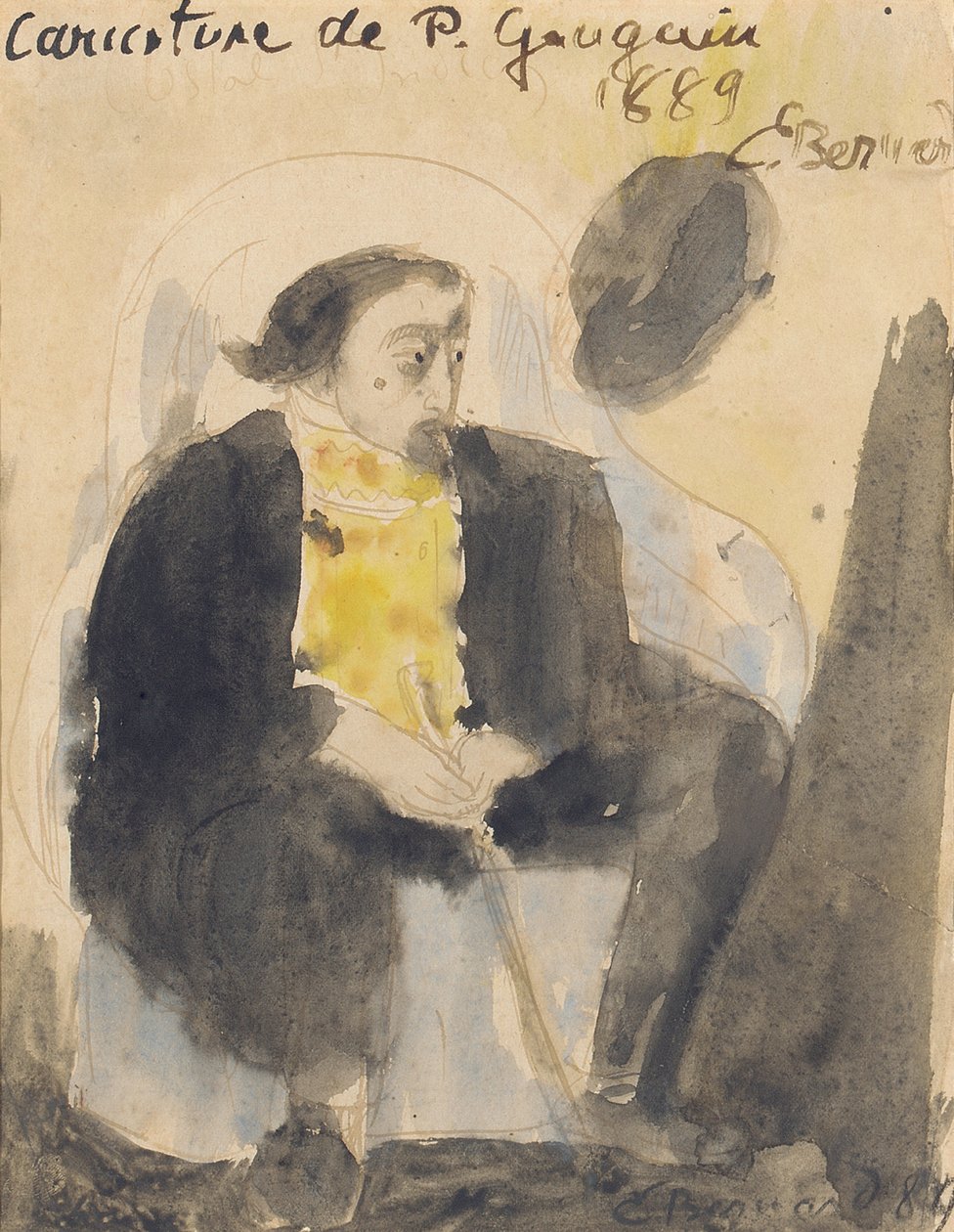 Caricature of Paul Gauguin by Emile Bernard