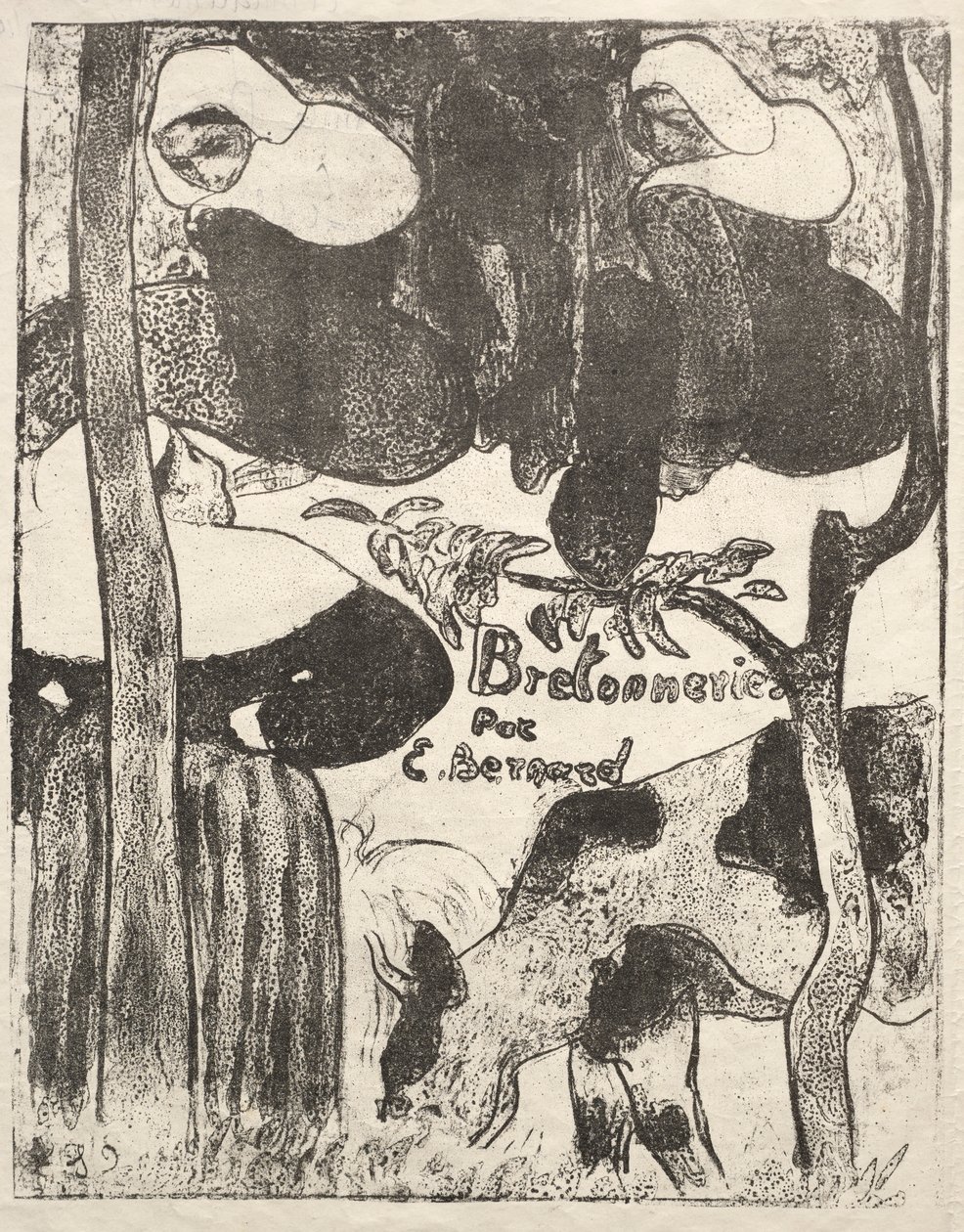 Les Bretonneries: Title Page by Emile Bernard