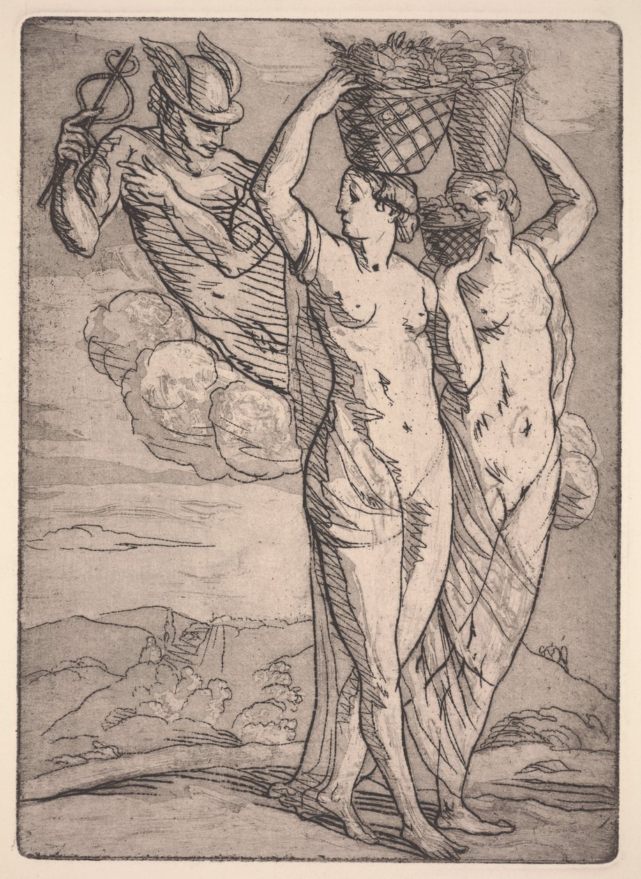 Mercury and Two Women by Emile Bernard