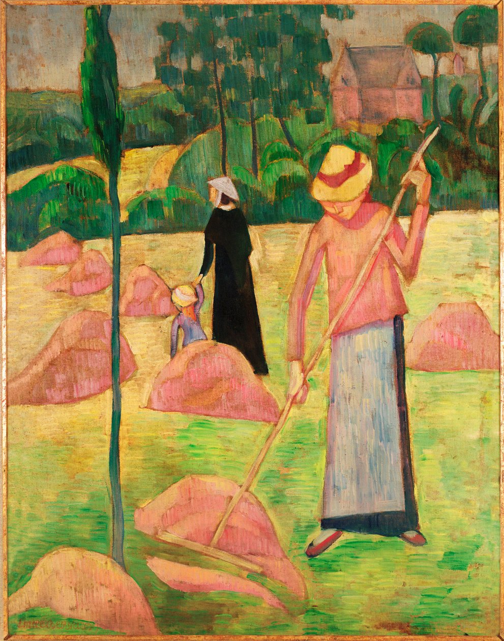 Woman with Rake by Emile Bernard